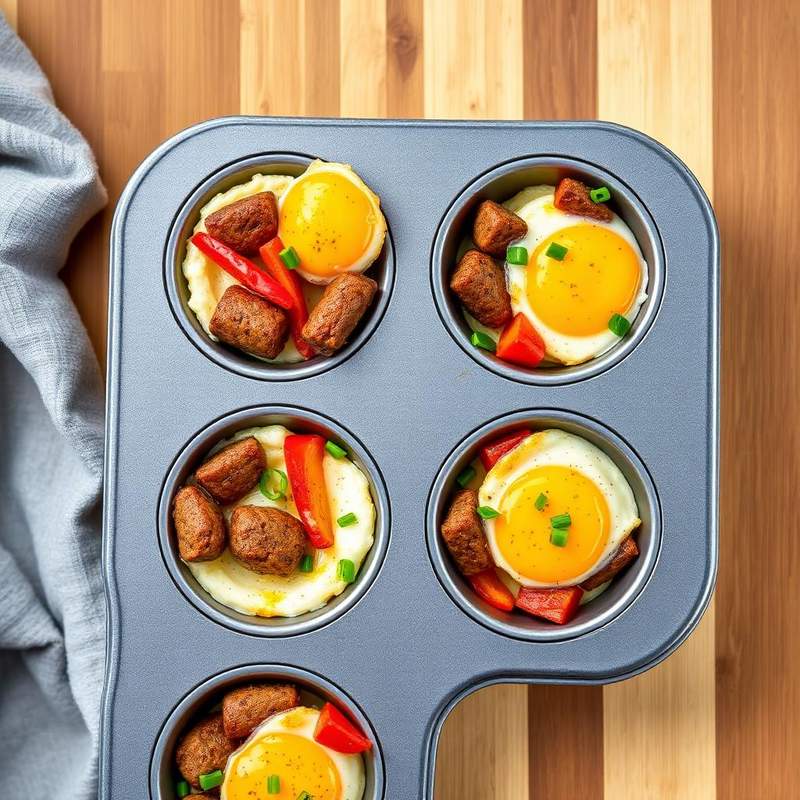 Halal Meal Prep Sausage and Pepper Egg Cups Recipe