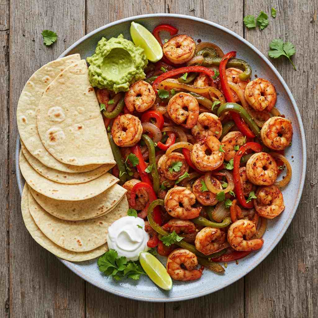 Halal Sheet Pan Shrimp Fajitas Recipe
