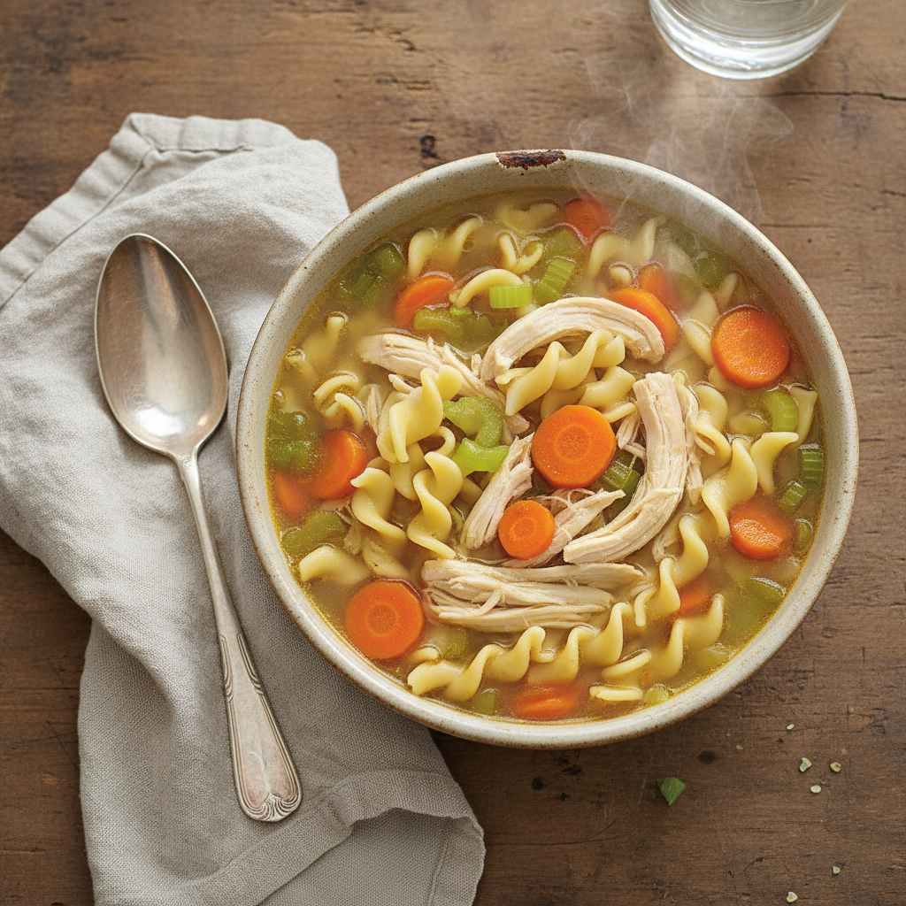 Halal Slow Cooker Chicken Noodle Soup