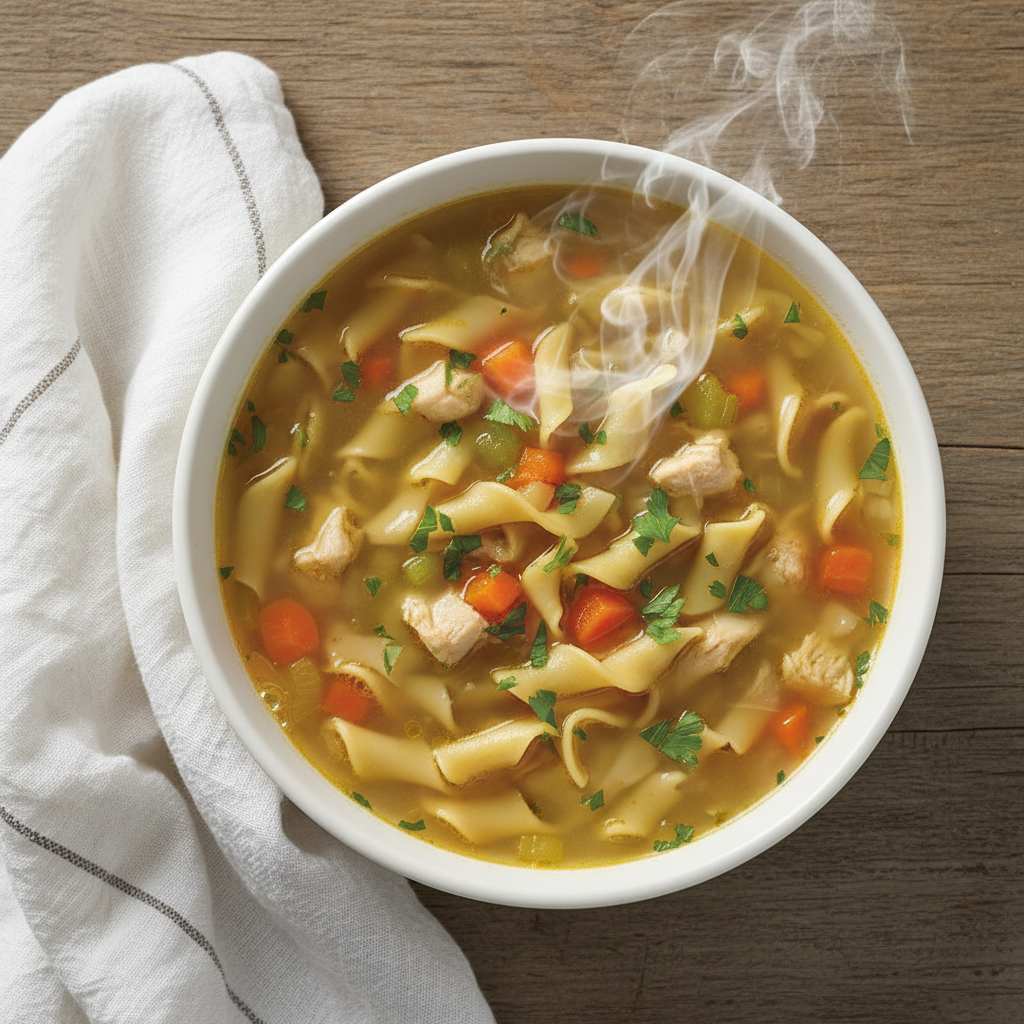 Halal Slow Cooker Chicken Noodle Soup