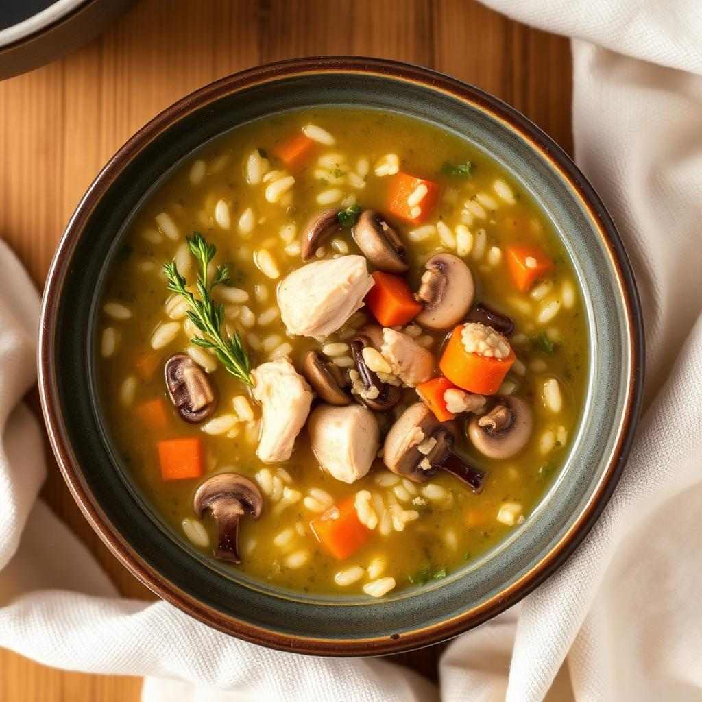 Halal Slow Cooker Chicken Wild Rice Soup