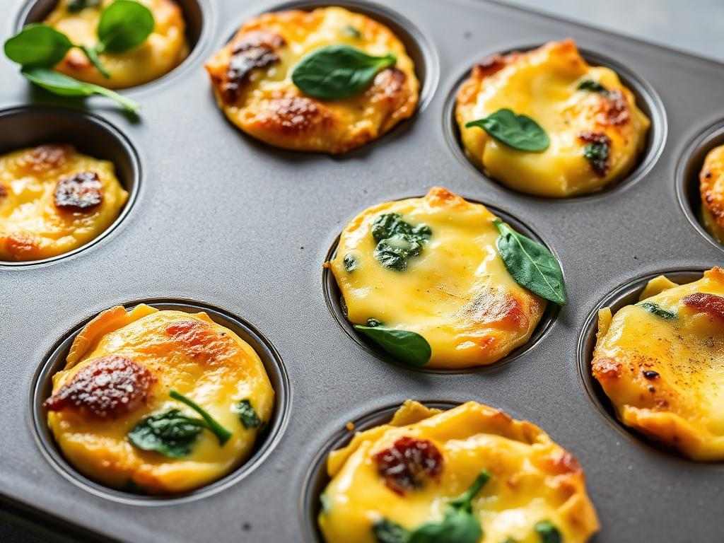 Halal Easy Smoked Gouda Spinach Egg Muffins Recipe