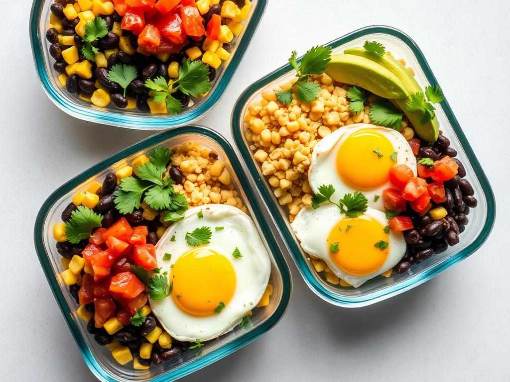Halal Meal Prep Southwest Breakfast Burrito Bowls Recipe
