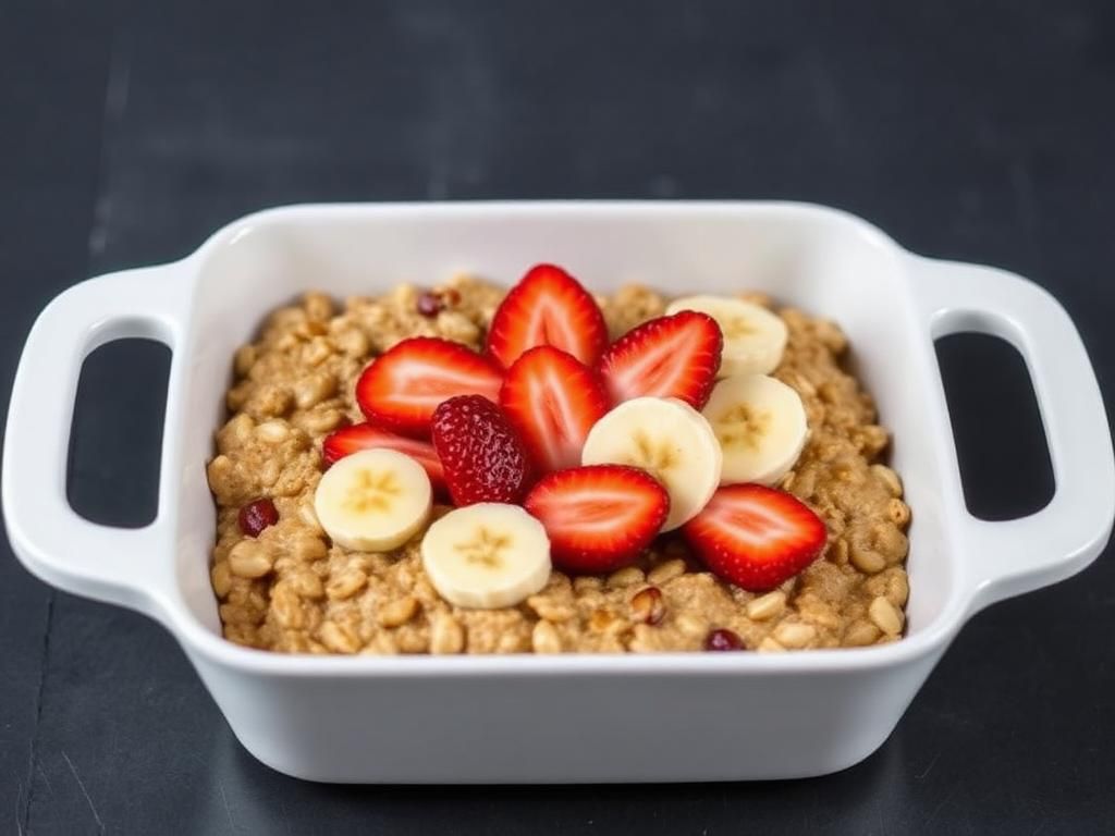 Halal Oven Baked Strawberry Banana Oatmeal Recipe
