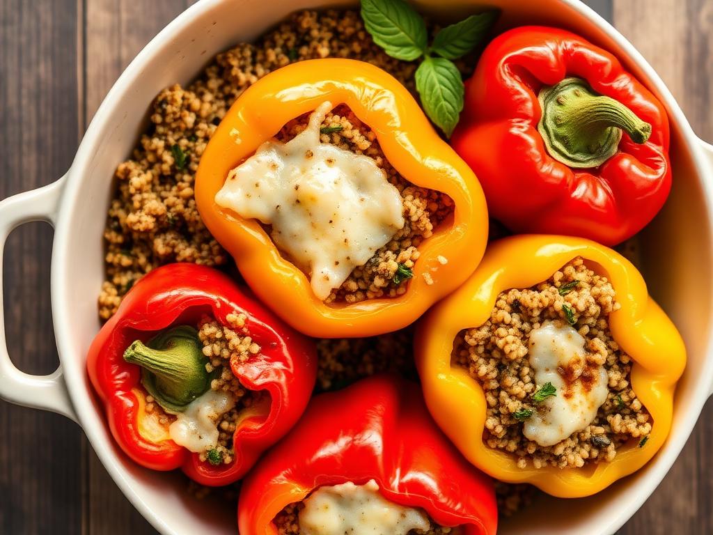 Halal Stuffed Bell Peppers Recipe Vegetarian Healthy