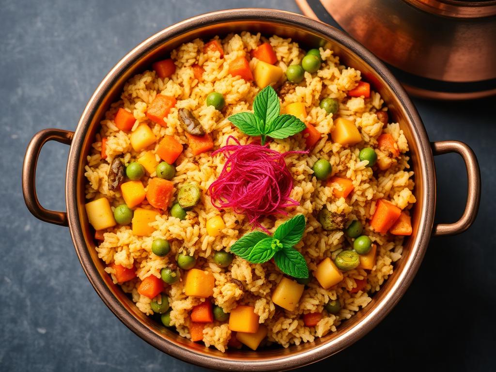 Halal Vegetable Biryani Recipe Less Oil Healthy