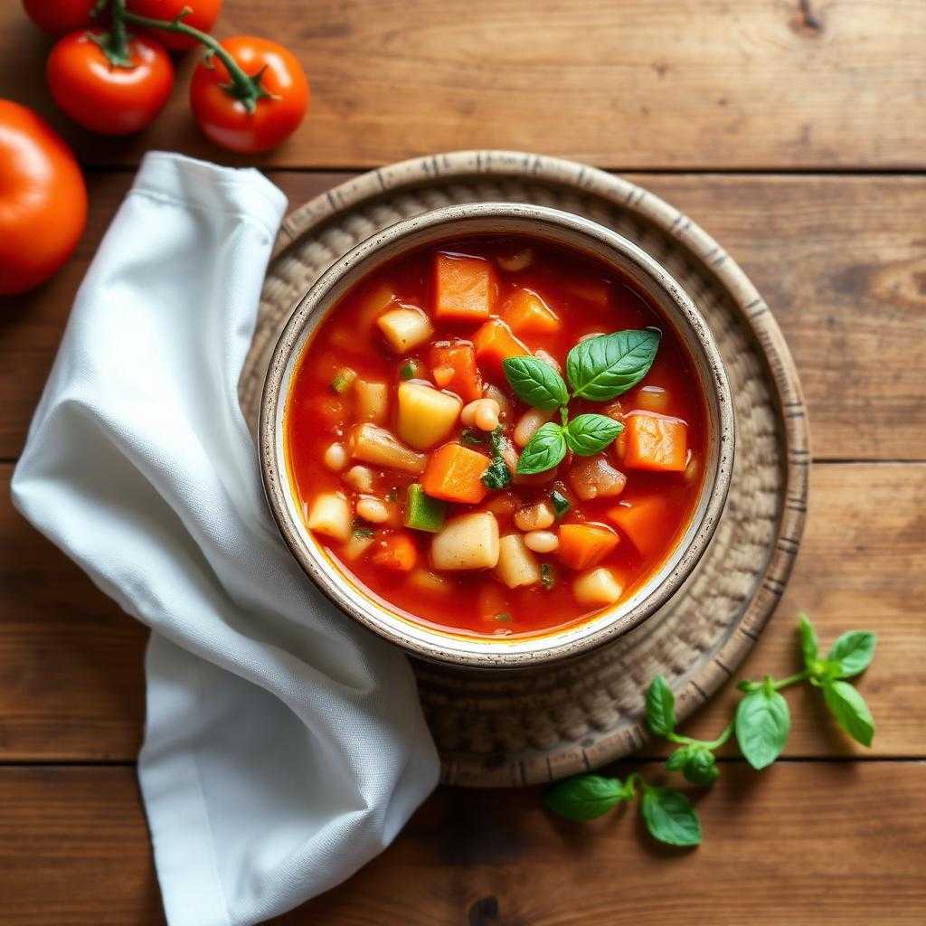 Halal Vegetable Minestrone Soup (Healthy & Easy)