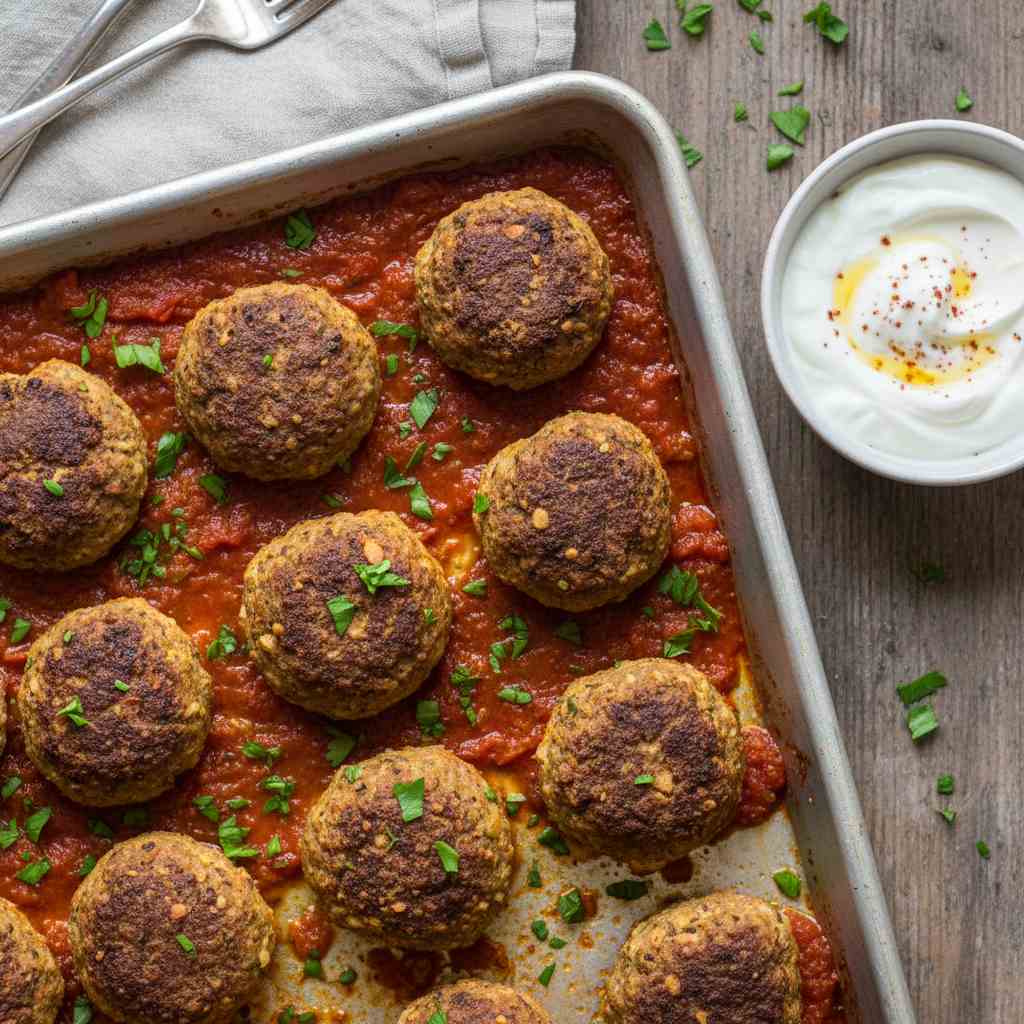 Halal Vegetarian Kofta Meatballs (Baked Oven)