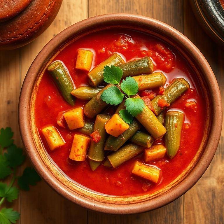 Halal Vegetarian Okra Tomato Stew (Bamya)