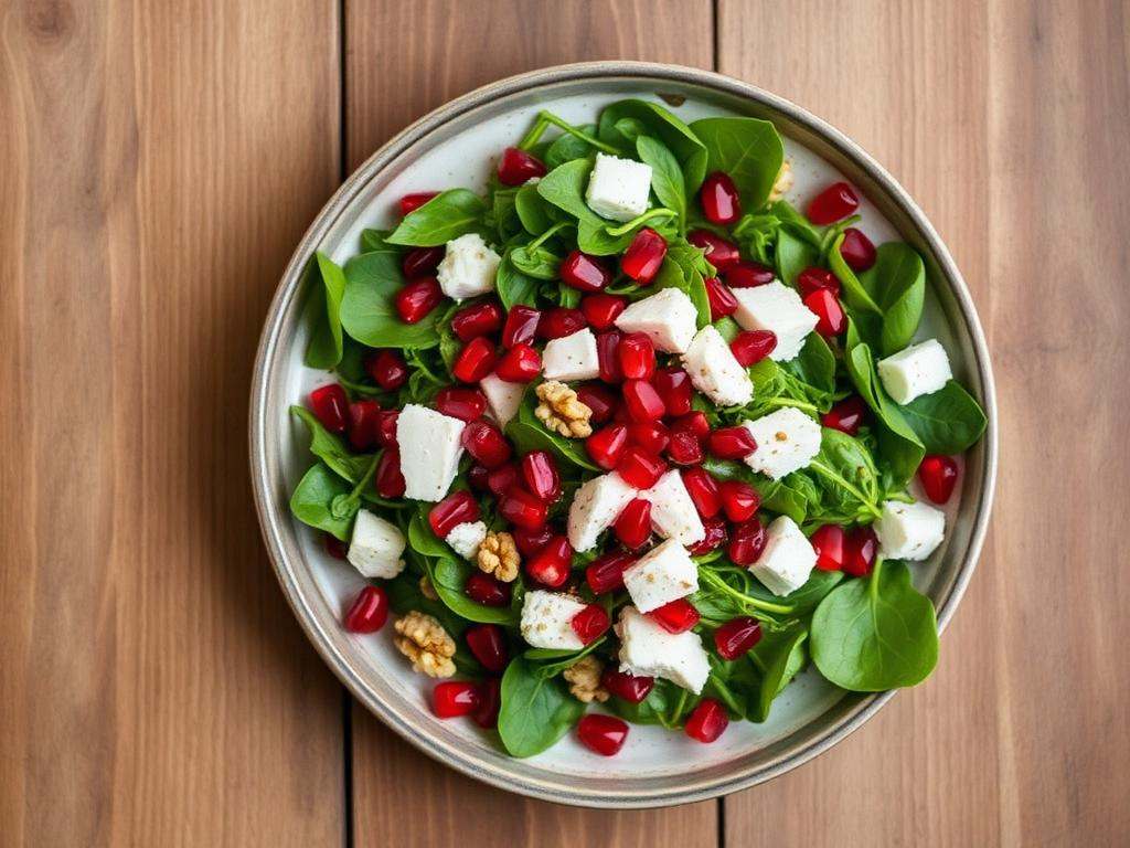 Halal Vegetarian Pomegranate Walnut Salad