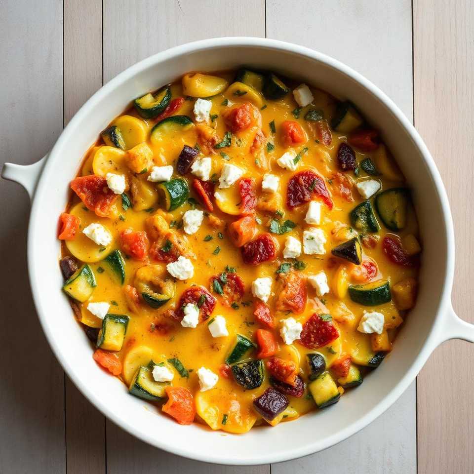 Halal Meal Prep Veggie and Feta Breakfast Strata Recipe