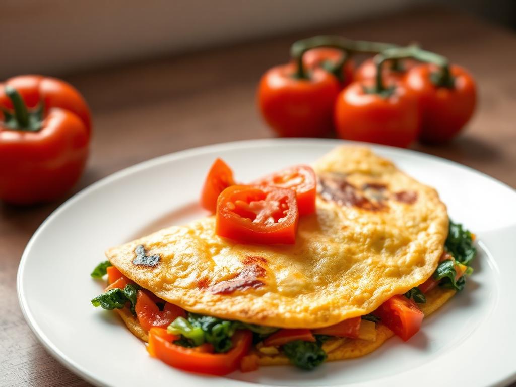Halal Veggie Omelette Recipe Healthy Low Calorie