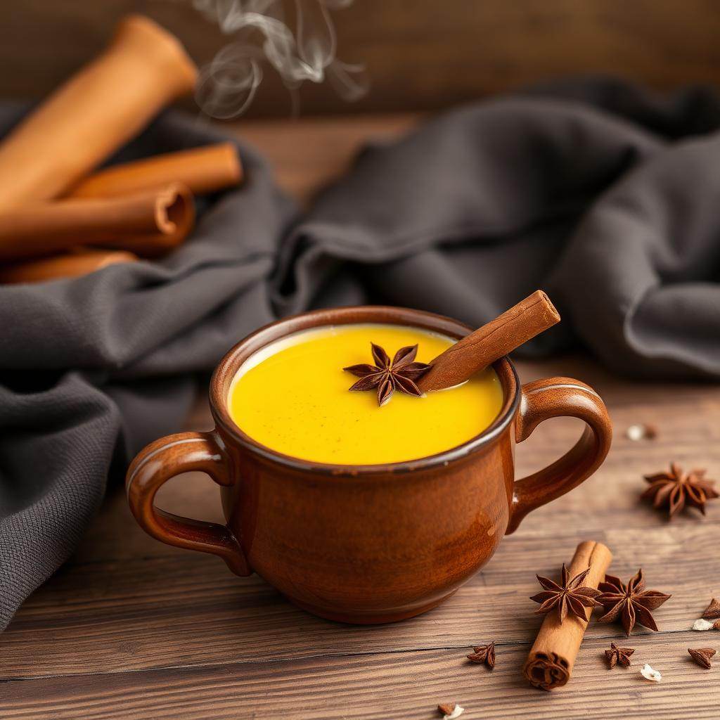 Halal Warm Cinnamon Ginger Turmeric Milk Recipe