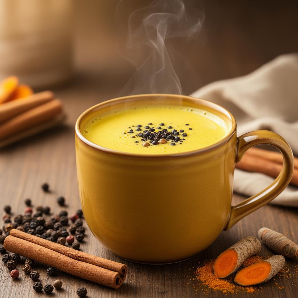 Halal Warm Golden Milk with Black Pepper