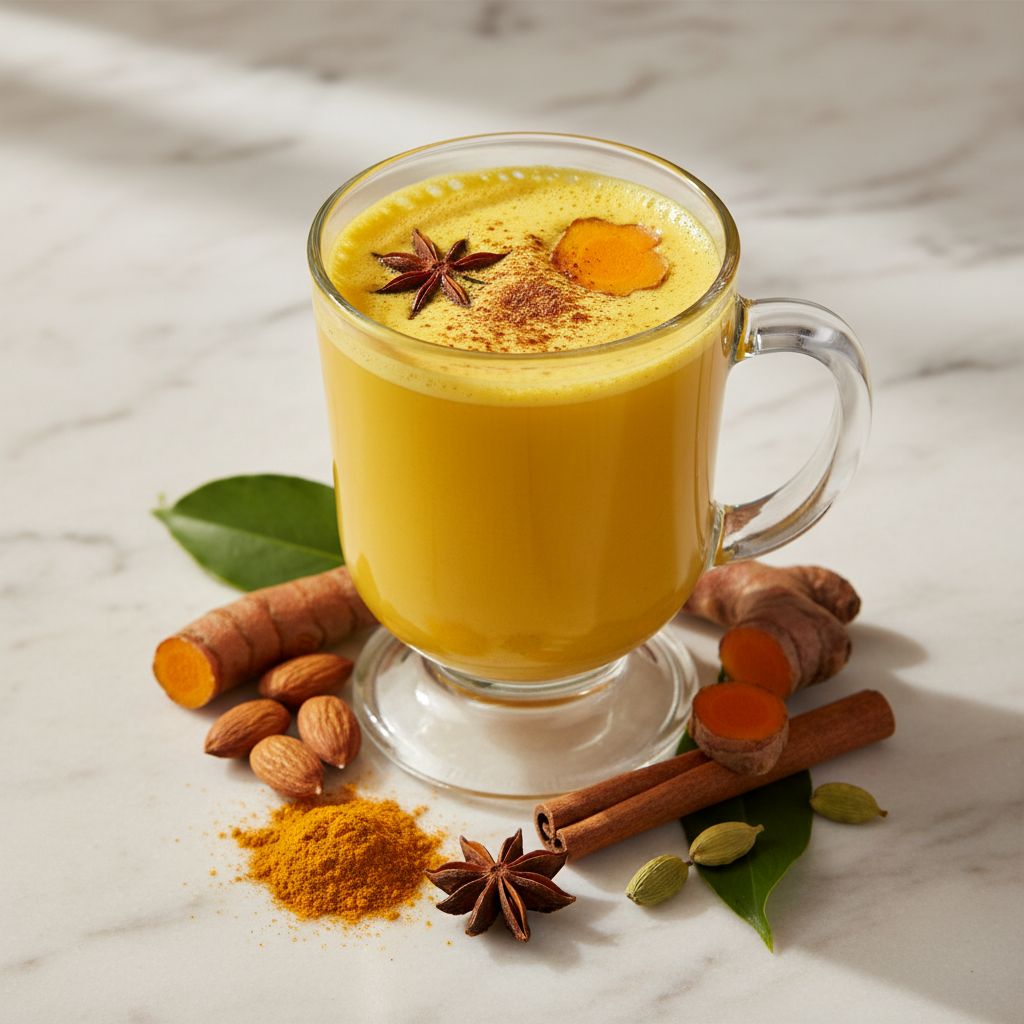 Halal Warm Golden Turmeric Almond Milk Recipe