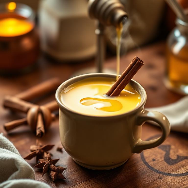 Halal Warm Golden Turmeric Honey Milk Recipe