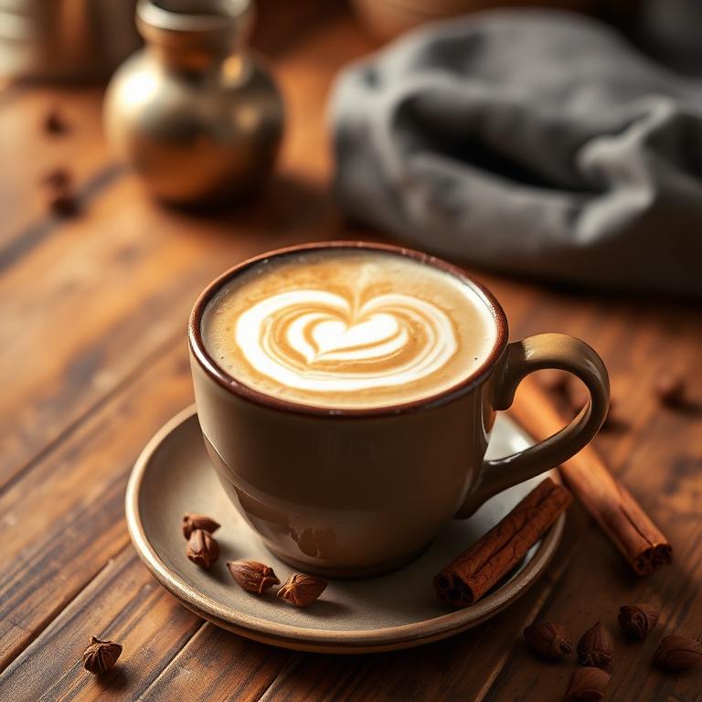 Halal Warm Spiced Cardamom Latte Recipe