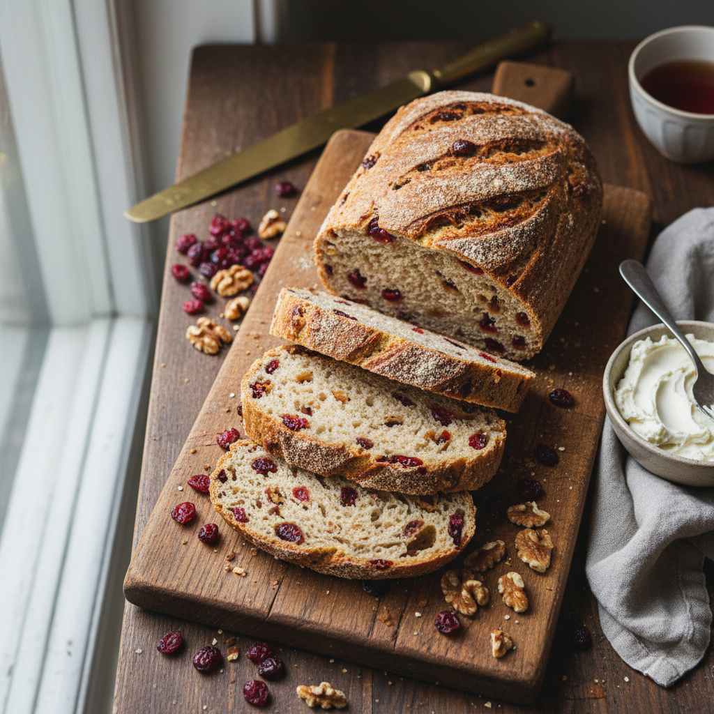 Halal Whole Grain Cranberry Walnut Bread Recipe