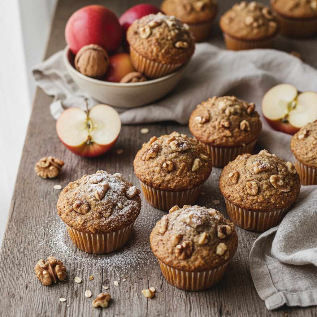 Halal Whole Wheat Apple Walnut Muffins Recipe