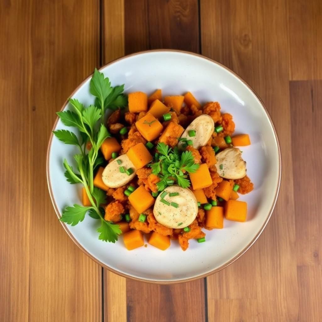 Halal Whole30 Sweet Potato Chicken Hash Recipe