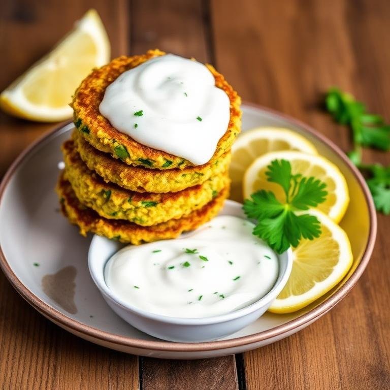 Halal Zucchini Chickpea Fritters (Air Fryer)